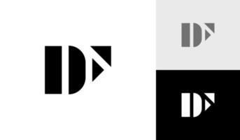 lettre df initiale monogramme logo conception vecteur