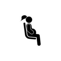 sièges endroit pour lieu de grossesse pour enfant vecteur icône