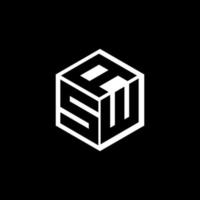 swa lettre logo conception dans illustration. vecteur logo, calligraphie dessins pour logo, affiche, invitation, etc.