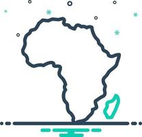 mélanger icône pour Afrique vecteur
