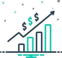 icône de mélange pour la croissance vecteur