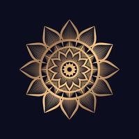 prime mandala avec luxe d'or islamique modèle Contexte conception vecteur