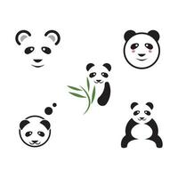 icône de vecteur de modèle de logo panda