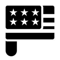 américain drapeaux de Mémorial journée solide icône ensemble vecteur
