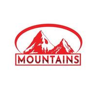 montagnes logo gratuit vecteur