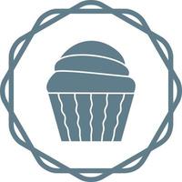 icône de vecteur de muffin crème
