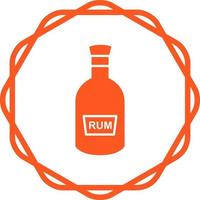 bouteille d'icône de vecteur de rhum