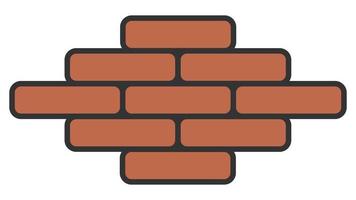 icône mur brique, maçonnerie logo texture, conception maison construction Accueil vecteur