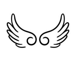 ange ailes dans paradis faucon plume aile modèle vecteur