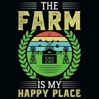 ferme agriculture agriculteur graphique T-shirt conception vecteur