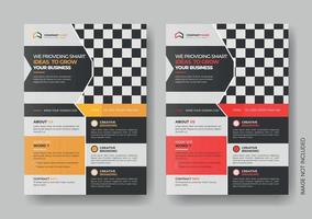 conception de flyer polyvalent entreprise et modèle de page de couverture de brochure vecteur