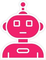 humanoïde robot vecteur icône style