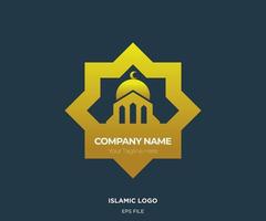 mosquée logo illustration bien pour islamique entreprise vecteur