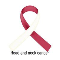 cancer ruban. tête et cou cancer. vecteur illustration.
