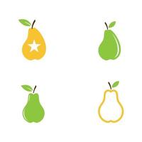 Frais poire fruit nourriture vecteur illustration