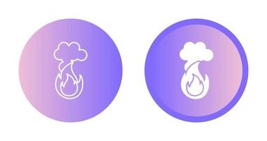 icône de vecteur de pollution par le feu