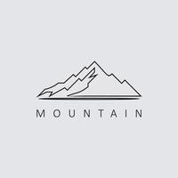 modèle de conception de logo de montagne noire vecteur