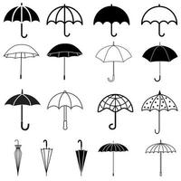 parapluie icône vecteur ensemble. pluie illustration signe collection. temps symbole ou logo.