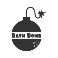 une baignoire bombe logo. vecteur illustration