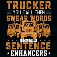 un camion conduite ou tuckerman graphique T-shirt conception vecteur