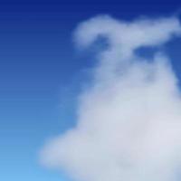 fond naturel avec nuage sur ciel bleu. nuage réaliste sur fond bleu. illustration vectorielle vecteur