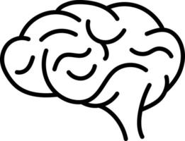 cerveau gyrus icône est Facile dessin animé bande dessinée style vecteur