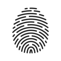 empreinte digitale icône Signature concept pour mot de passe chiffrement. à protéger information vecteur