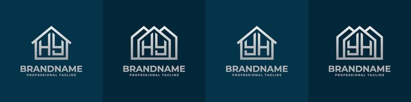 lettre salut et ouais Accueil logo ensemble. adapté pour tout affaires en relation à loger, réel domaine, construction, intérieur avec salut ou ouais initiales. vecteur