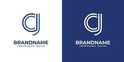 lettre cj ligne monogramme logo, adapté pour tout affaires avec cj ou jc initiales. vecteur