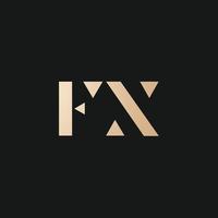 luxe et moderne fx lettre logo conception vecteur