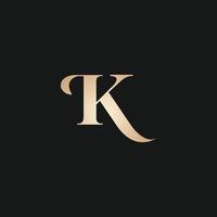 luxe et moderne k lettre logo conception vecteur