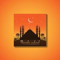 Ramadan mubarak social médias modèle. vecteur