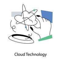 technologie cloud à la mode vecteur