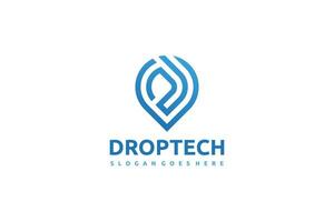 logo drop tech vecteur