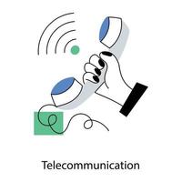 concepts de télécommunication à la mode vecteur