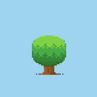 Célibataire arbre dans pixel art style vecteur