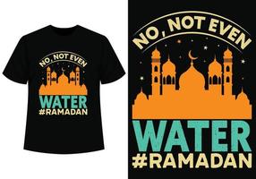 Non, ne pas même l'eau T-shirt pour Ramadan vecteur