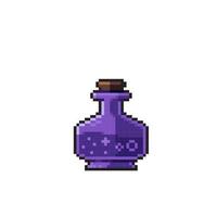 violet potion dans pixel art style vecteur