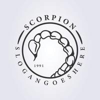 aiguillon de Scorpion logo vecteur illustration conception