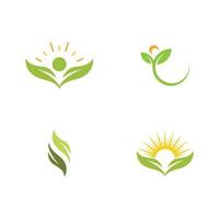 logos de l'écologie des feuilles d'arbre vert vecteur