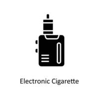 électronique cigarette vecteur solide Icônes. Facile Stock illustration Stock