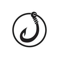 pêche crochet logo vecteur icône illustration conception