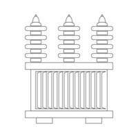 haute Tension électrique transformateur icône vecteur