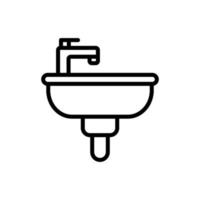 salle de bains évier icône conception vecteur modèle