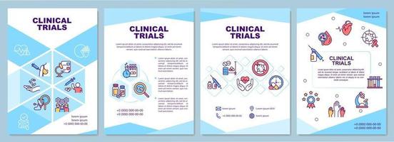 modèle de brochure d'essais cliniques vecteur