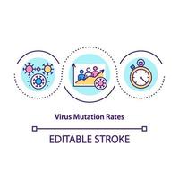 icône de concept de taux de mutation de virus vecteur