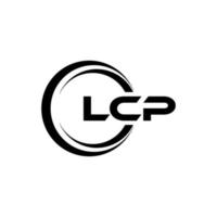 lcp lettre logo conception dans illustration. vecteur logo, calligraphie dessins pour logo, affiche, invitation, etc.