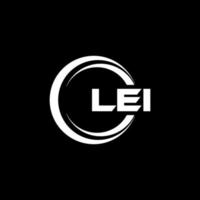 lei lettre logo conception dans illustration. vecteur logo, calligraphie dessins pour logo, affiche, invitation, etc.