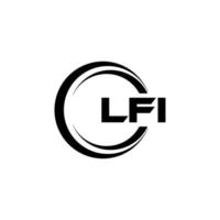 lfi lettre logo conception dans illustration. vecteur logo, calligraphie dessins pour logo, affiche, invitation, etc.