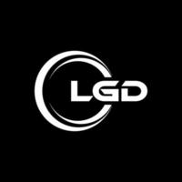 lgd lettre logo conception dans illustration. vecteur logo, calligraphie dessins pour logo, affiche, invitation, etc.